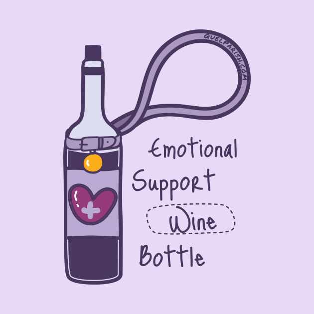 Emotional Support Wine Bottle by quelparish