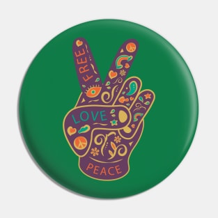 Peace Hand Pin