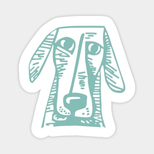 Artsy Dog Illustration Magnet