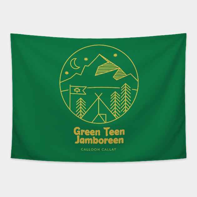 Green Teen Jamboreen Tapestry by MorvenLucky