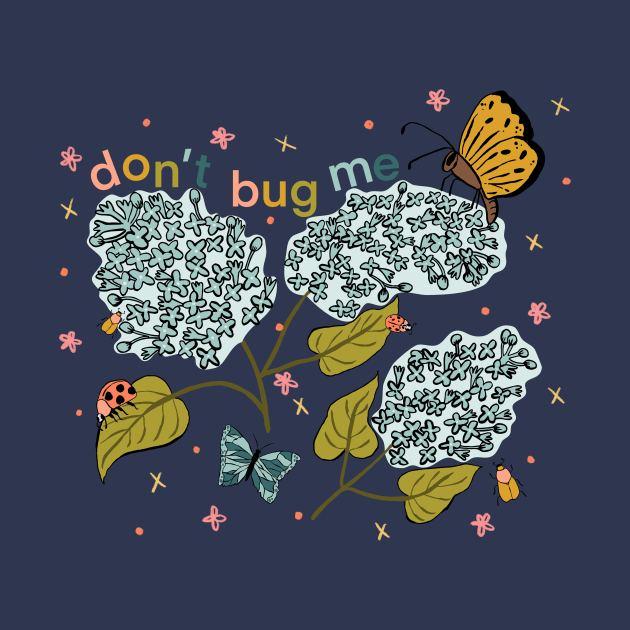 "Don't Bug Me" - lilacs, ladybugs, butterflies, moths, beetles, flowers by Maddyslittlesketchbook