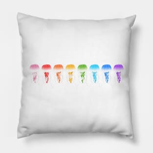 Rainbow Row Jellofish Pillow