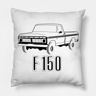 1976 F150 Black Print Pillow