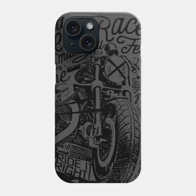 Cafe Racers never die Phone Case by KUMAWAY