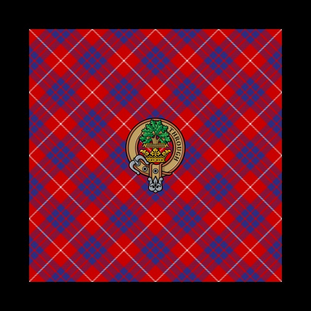 Clan Hamilton Crest over Red Tartan by sifis