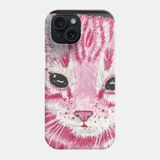 Pink kitten cat face Phone Case