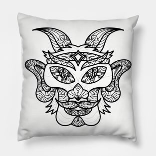 Skull Goat Bones Decorative Pillow