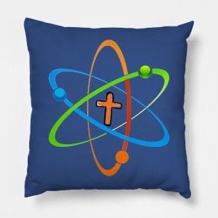 Physics Symbol, Atom Symbol, with Cross Pillow