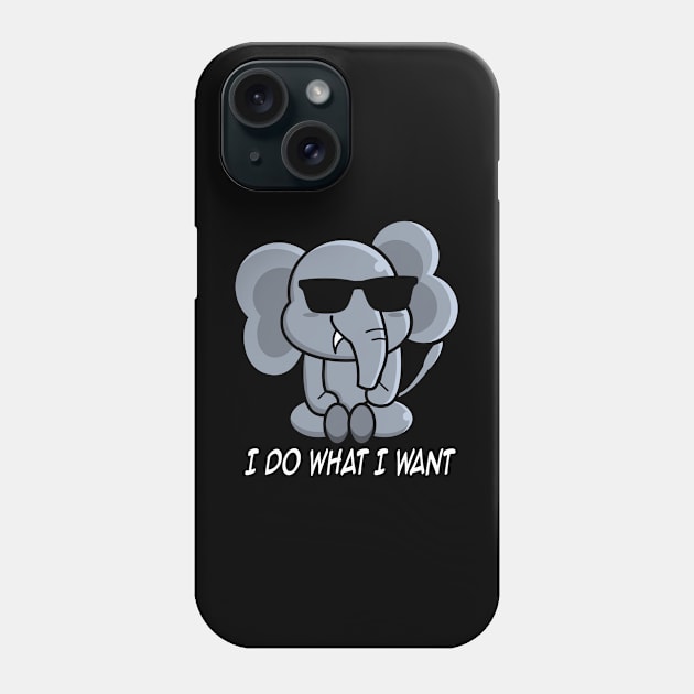 Whisker Whispers Elephant Chronicles, Stylish Tee Extravaganza Phone Case by Kleurplaten kind