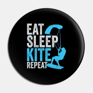 Eat Sleep Kite Repeat Kitesurfing Kitesurfer Gift Pin