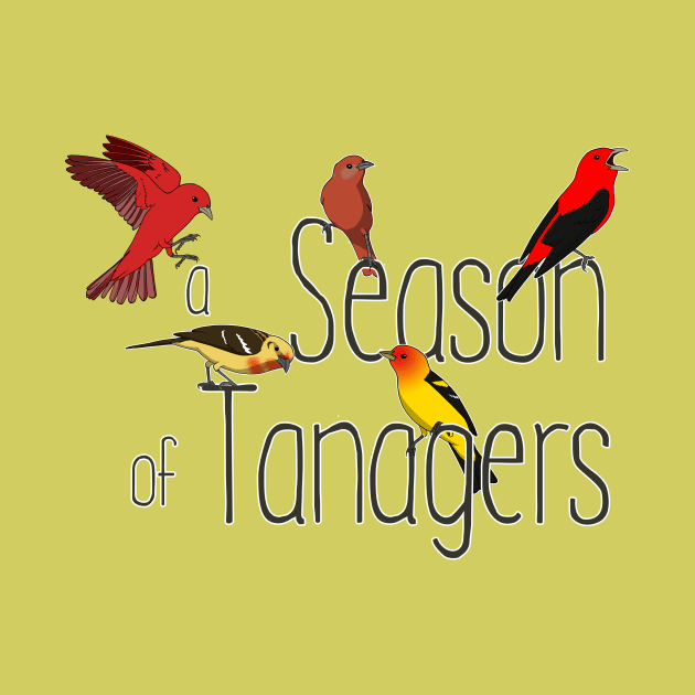 Collective Nouns - Tanagers by Feathered Focus