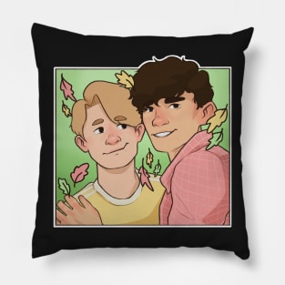 Nick and Charlie - heartstopper drawing Pillow