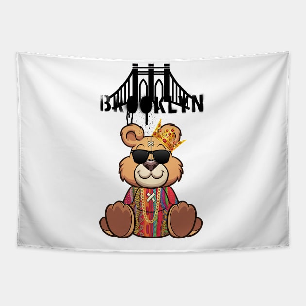 Biggie Bear Tapestry by Anpu Apparel