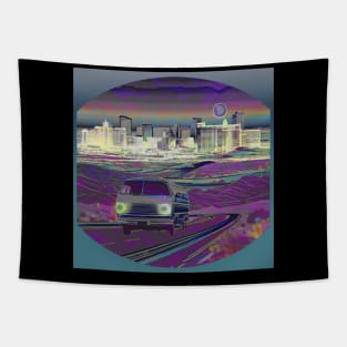 Van life batik Las Vegas Desert landscape overland hippie grateful dead company phish batik tie dye Tapestry