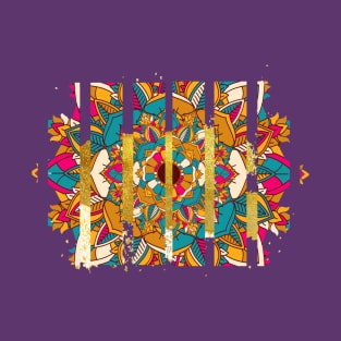 Floral abstract illustration paisley truck art design T-Shirt