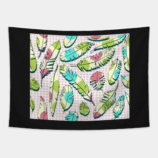 Vintage Feathers (white) Tapestry