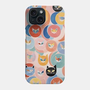 Hilma af Klint's Abstract Catopia: Whimsical Feline Reverie Phone Case