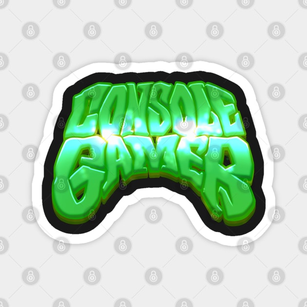 CONSOLE GAMER Green Graffiti Magnet by CreativeOpus