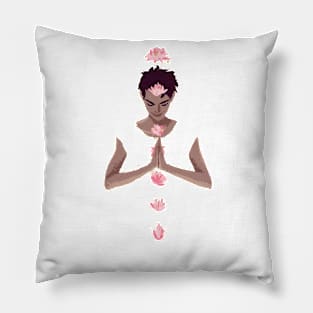 yoga flower girl Pillow