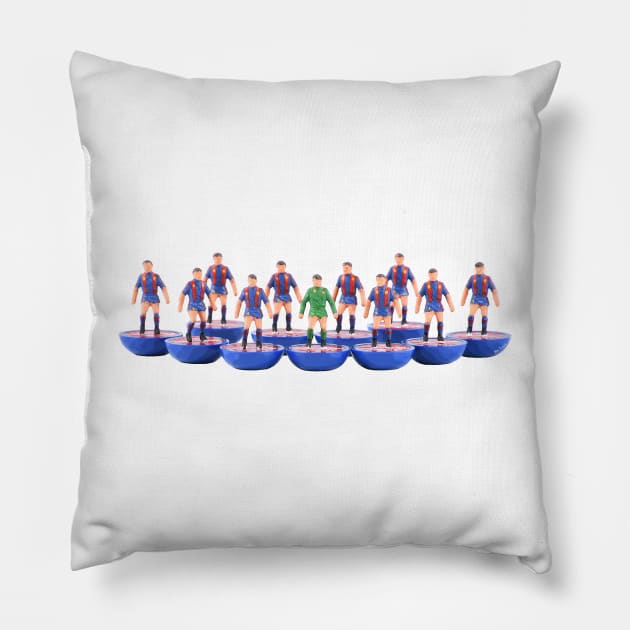 Barca subbuteo football team Pillow by vancey73