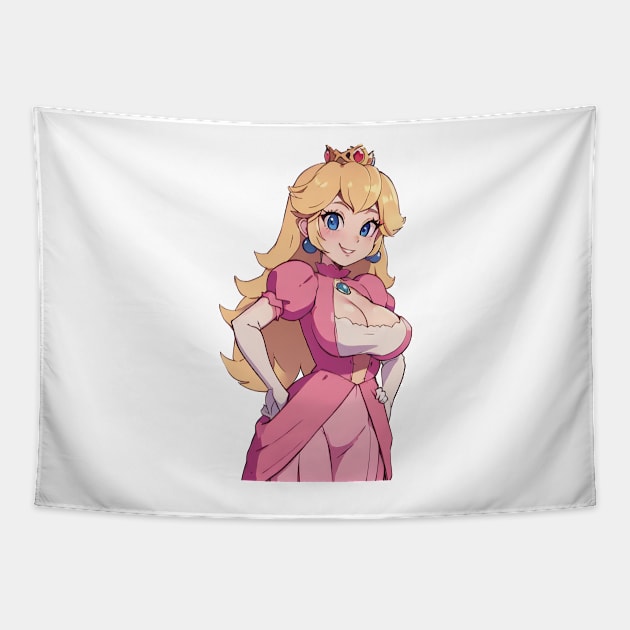 Blonde and Pink Princess Girl Tapestry by mindworldz