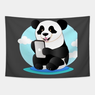 Tech-Savvy Panda Tapestry