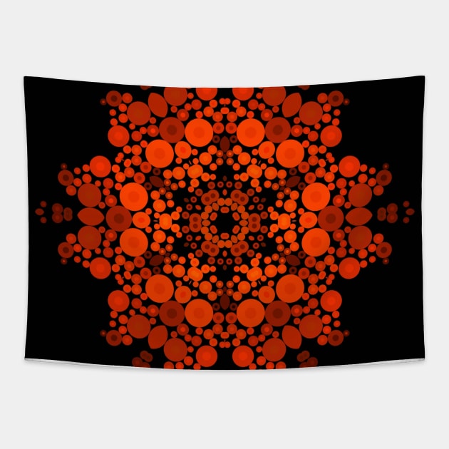 Orange and black tapestry store