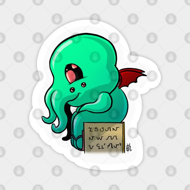 Lil Cthulu Magnet by BloodFuryArt