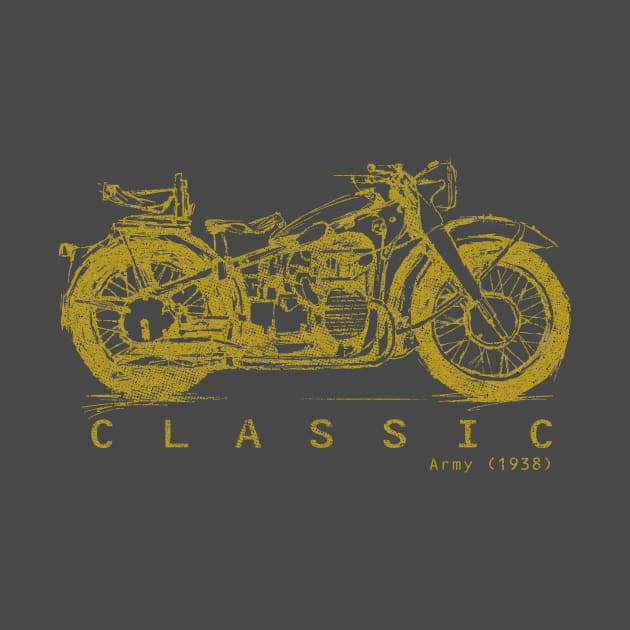 VIntage Motorcycle (For dark shirt version) by HelloDisco