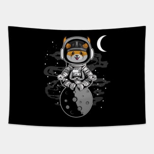 Astronaut Floki Inu Coin  Floki Army To The Moon Crypto Token Cryptocurrency Wallet Birthday Gift For Men Women Kids Tapestry