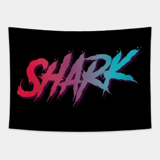 Shark Typographic Design Tapestry