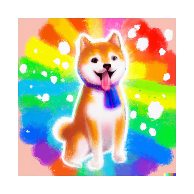 Rainbow Shiba Inu by GenerativeCreations