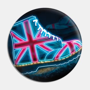 Union Jack Neon Glow Docs Pin