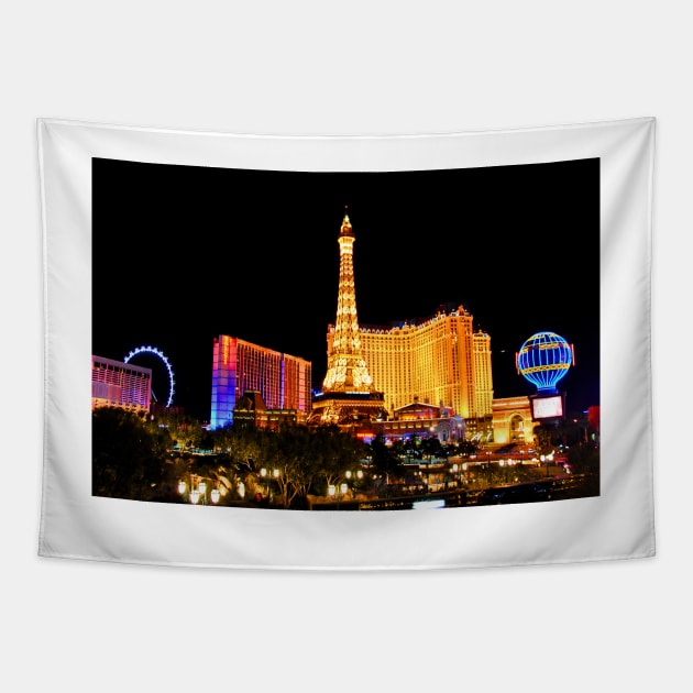 Paris Hotel Las Vegas United States of America Tapestry by AndyEvansPhotos