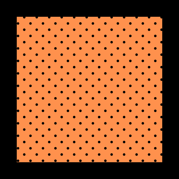 Orange Autumn Fall Halloween Polka Dot pattern by CONCEPTDVS