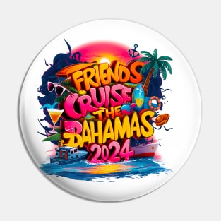 Friends Cruise 2024 Matching Flamingo Cruise Squad Pin