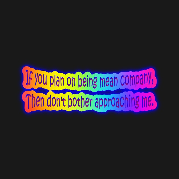 Neon Rainbow Personal Space Quote by Creative Creation