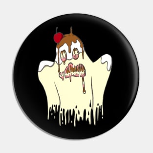 Ice Cream Ghost Pin