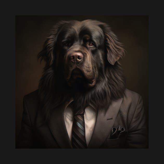 Newfoundland Dog in Suit by Merchgard