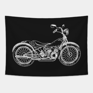 drawn motorcycle Tapestry