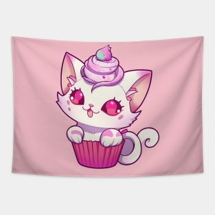 Cupcake Kitty Tapestry