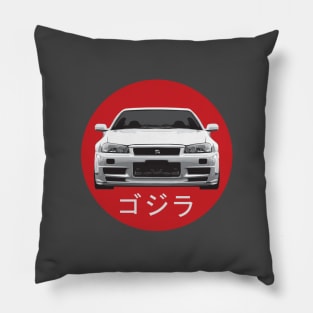 Nissan Skyline GTR R34 - Godzilla Design Pillow