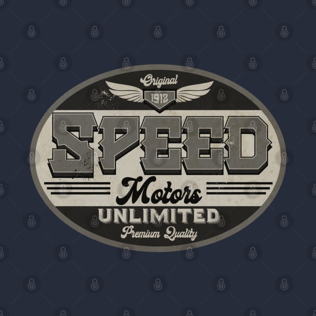 Speed Motor Oil BW by CTShirts