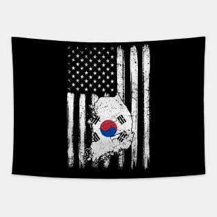 Vintage Korea Sunflower Flag Korea Lover Tapestry