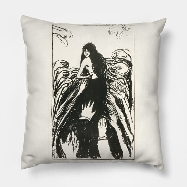 The Hands (1895) Pillow by WAITE-SMITH VINTAGE ART
