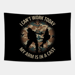 funny fishing design for fisherman Tapestry