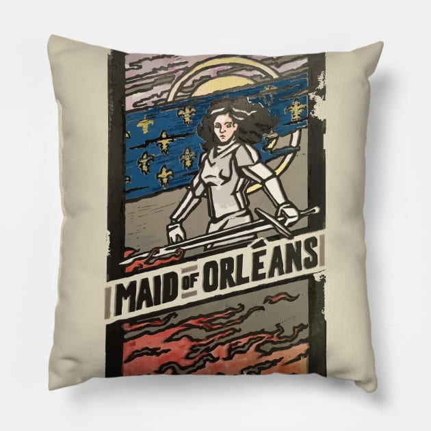 Joan of Arc Pillow by samuel sisco