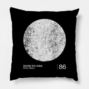 Silver Moon / David Sylvian / Minimalist Graphic Artwork Design Pillow