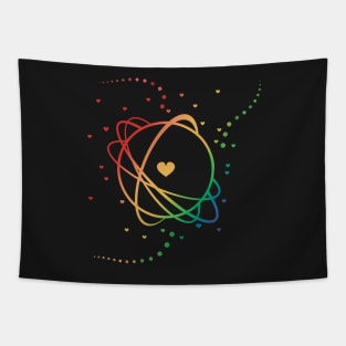 Valentine Heart Planet Tapestry