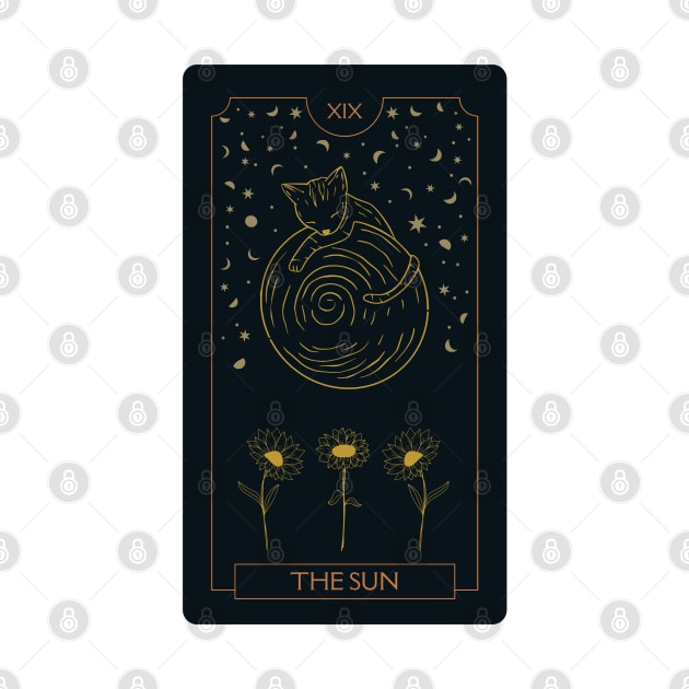 Cat Tarot Card Design - The Sun by pawsitronic